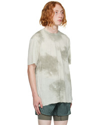 graues Mit Batikmuster T-Shirt mit einem Rundhalsausschnitt von Satisfy