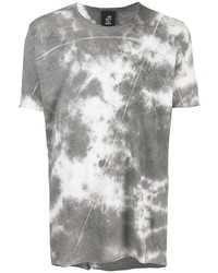 graues Mit Batikmuster T-Shirt mit einem Rundhalsausschnitt von Thom Krom