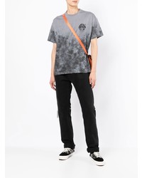 graues Mit Batikmuster T-Shirt mit einem Rundhalsausschnitt von FIVE CM