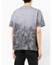 graues Mit Batikmuster T-Shirt mit einem Rundhalsausschnitt von FIVE CM