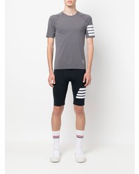 graues T-Shirt mit einem Rundhalsausschnitt von Thom Browne