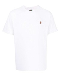 graues T-Shirt mit einem Rundhalsausschnitt von A Bathing Ape