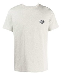 graues T-Shirt mit einem Rundhalsausschnitt von A.P.C.