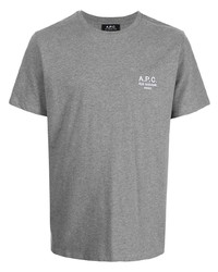 graues T-Shirt mit einem Rundhalsausschnitt von A.P.C.