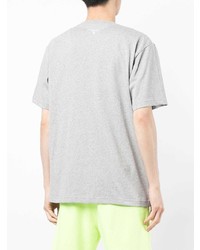 graues T-Shirt mit einem Rundhalsausschnitt von AAPE BY A BATHING APE