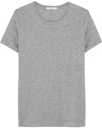 graues T-Shirt mit einem Rundhalsausschnitt von ADAM by Adam Lippes