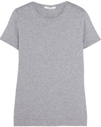 graues T-Shirt mit einem Rundhalsausschnitt von ADAM by Adam Lippes