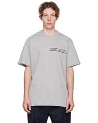 graues T-Shirt mit einem Rundhalsausschnitt von Alexander McQueen