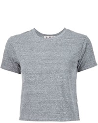 graues T-Shirt mit einem Rundhalsausschnitt von Amo