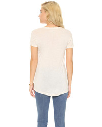 graues T-Shirt mit einem Rundhalsausschnitt von Madewell