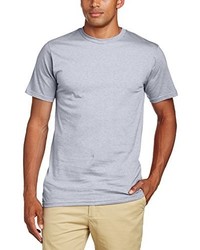 graues T-Shirt mit einem Rundhalsausschnitt von Anvil