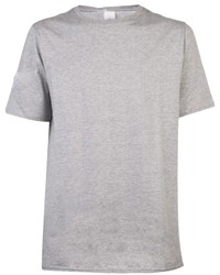 graues T-Shirt mit einem Rundhalsausschnitt von AR+