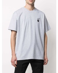 graues T-Shirt mit einem Rundhalsausschnitt von Off-White