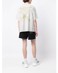 graues T-Shirt mit einem Rundhalsausschnitt von Off-White