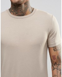 graues T-Shirt mit einem Rundhalsausschnitt von Asos