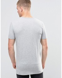 graues T-Shirt mit einem Rundhalsausschnitt von Asos