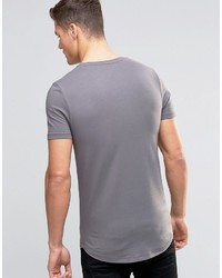 graues T-Shirt mit einem Rundhalsausschnitt von Asos