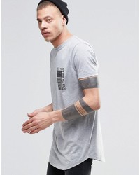 graues T-Shirt mit einem Rundhalsausschnitt von Asos