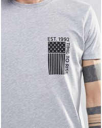 graues T-Shirt mit einem Rundhalsausschnitt von Asos