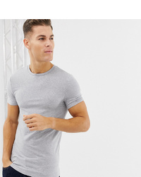 graues T-Shirt mit einem Rundhalsausschnitt von ASOS DESIGN