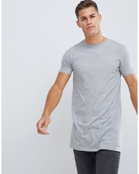 graues T-Shirt mit einem Rundhalsausschnitt von ASOS DESIGN