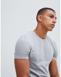 graues T-Shirt mit einem Rundhalsausschnitt von ASOS DESIGN