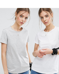 graues T-Shirt mit einem Rundhalsausschnitt von Asos