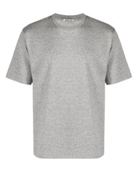 graues T-Shirt mit einem Rundhalsausschnitt von Auralee
