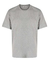 graues T-Shirt mit einem Rundhalsausschnitt von Auralee
