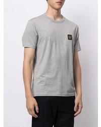 graues T-Shirt mit einem Rundhalsausschnitt von Belstaff