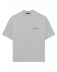 graues T-Shirt mit einem Rundhalsausschnitt von Balenciaga