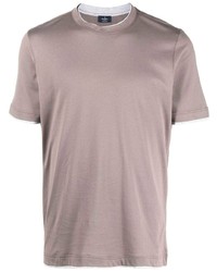 graues T-Shirt mit einem Rundhalsausschnitt von Barba