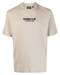 graues T-Shirt mit einem Rundhalsausschnitt von Barbour International
