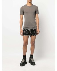 graues T-Shirt mit einem Rundhalsausschnitt von Rick Owens