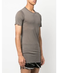 graues T-Shirt mit einem Rundhalsausschnitt von Rick Owens