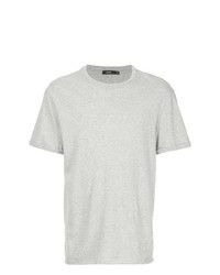 graues T-Shirt mit einem Rundhalsausschnitt von Bassike