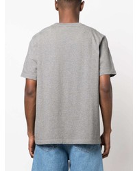 graues T-Shirt mit einem Rundhalsausschnitt von MAISON KITSUNÉ