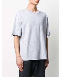 graues T-Shirt mit einem Rundhalsausschnitt von Acne Studios