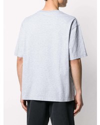 graues T-Shirt mit einem Rundhalsausschnitt von Acne Studios