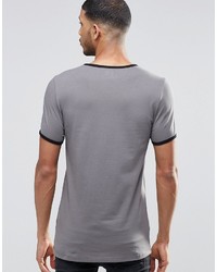 graues T-Shirt mit einem Rundhalsausschnitt von Asos