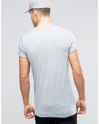 graues T-Shirt mit einem Rundhalsausschnitt von Asos