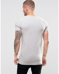 graues T-Shirt mit einem Rundhalsausschnitt von Asos