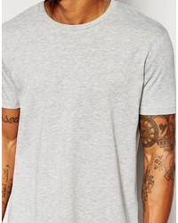 graues T-Shirt mit einem Rundhalsausschnitt von Asos