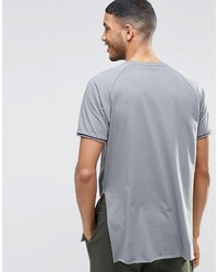 graues T-Shirt mit einem Rundhalsausschnitt von Asos