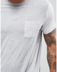 graues T-Shirt mit einem Rundhalsausschnitt von Asos