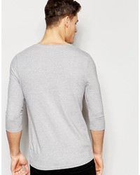 graues T-Shirt mit einem Rundhalsausschnitt von Asos