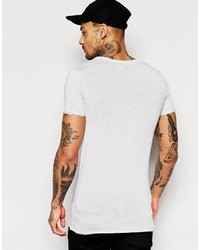 graues T-Shirt mit einem Rundhalsausschnitt von Asos