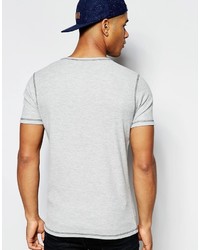 graues T-Shirt mit einem Rundhalsausschnitt von Asos