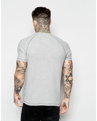 graues T-Shirt mit einem Rundhalsausschnitt von Asos