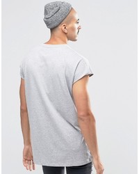 graues T-Shirt mit einem Rundhalsausschnitt von Asos